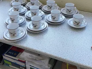 Mads Stage Kaffesæt med fuglemotiv