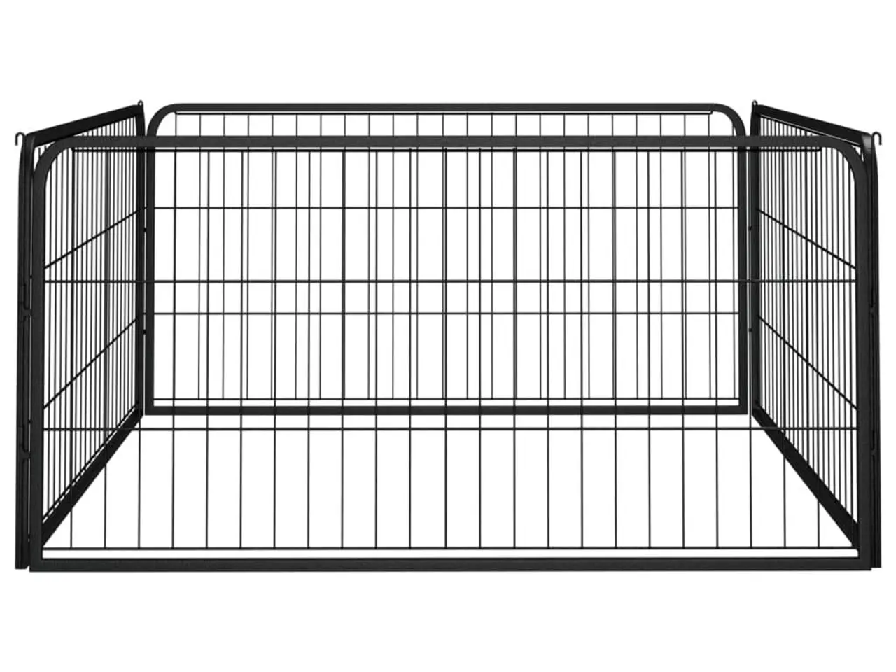 Billede 2 - Hundegård med 4 paneler - 100 x 100 x 50 cm, sort