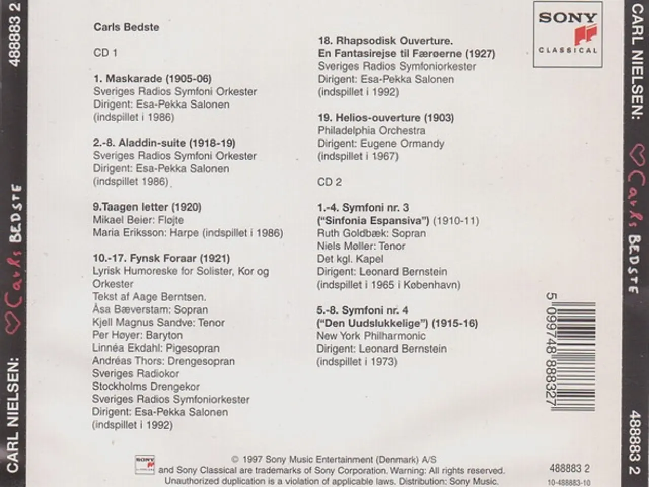 Billede 2 - Carl Nielsen – Carls Bedste – 2CD