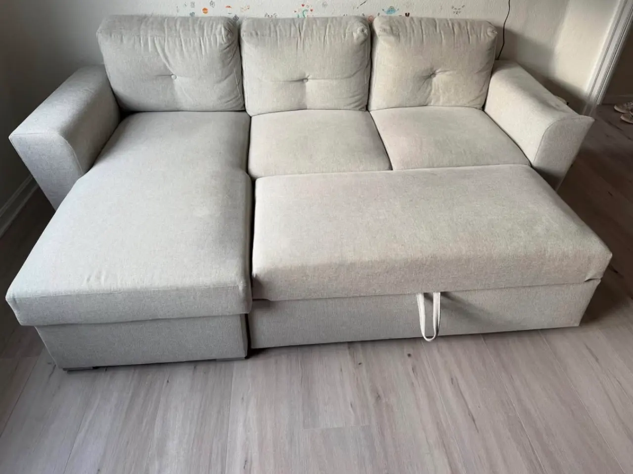 Billede 3 - Sovesofa m/ chaiselong (plads til opbevaring)