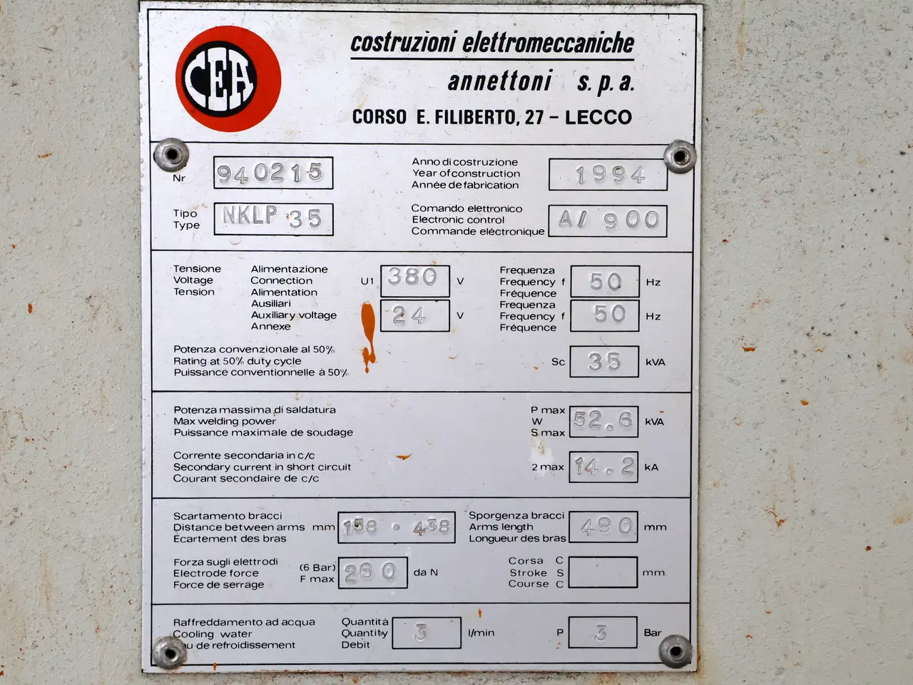 Billede 8 -  CEA punktsvejser model NKLP35