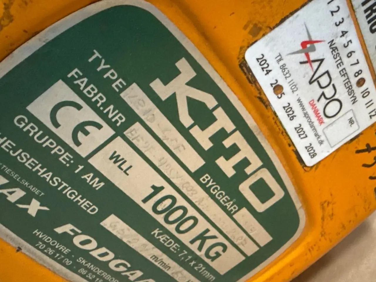 Billede 5 - Kito elektrisk kædetalje 1.000 kg