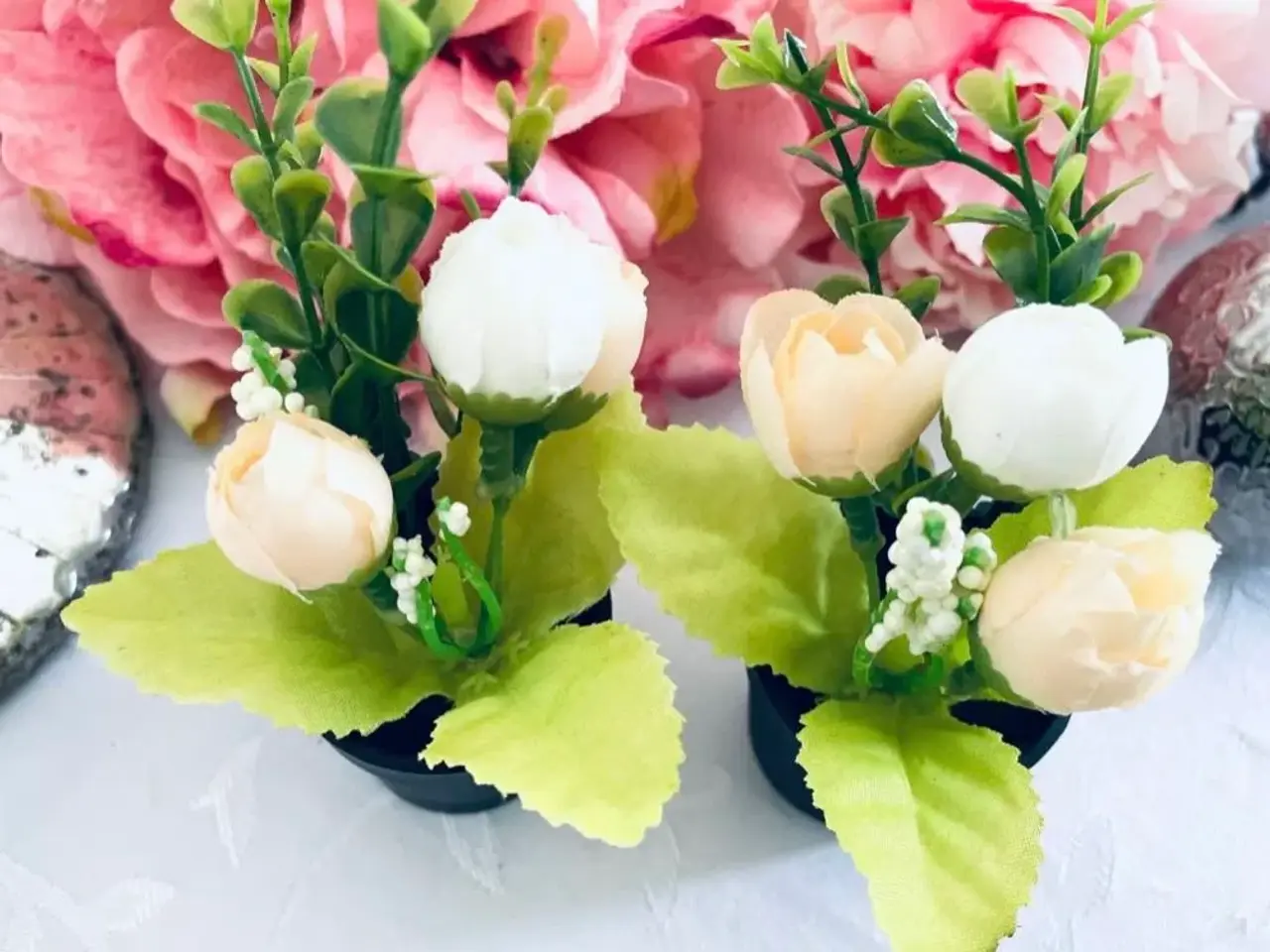 Billede 2 - Små Kunstig blomster 2 stk.