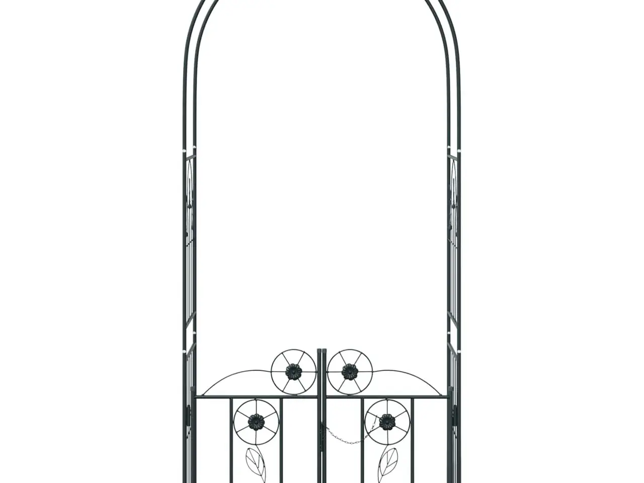 Billede 6 - Havebue Ensfarvet Sort 102 x 50 x 218 cm