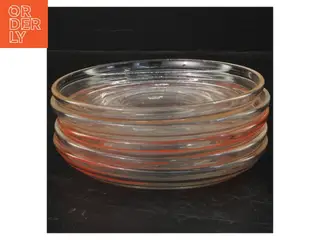 Sæt med klare Broksø glasasietter (str. 15 cm)