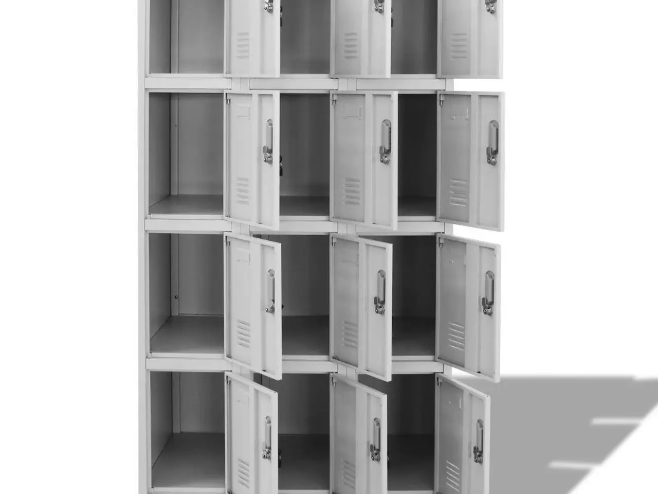 Billede 3 - Lockerskab med 12 rum - stål, 90×45×180 cm, grå