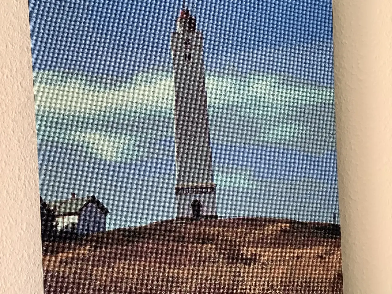 Billede 1 - Billede af Blåvand fyr lavet af Diamondpaint