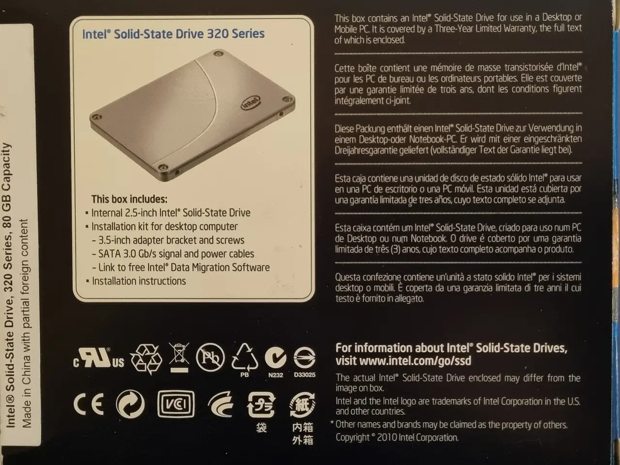 Billede 2 - Intel Solid-State Drive 2.5" 80 GB.