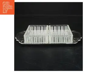 Glas skålesæt med bakke (str. 23x15 cm)