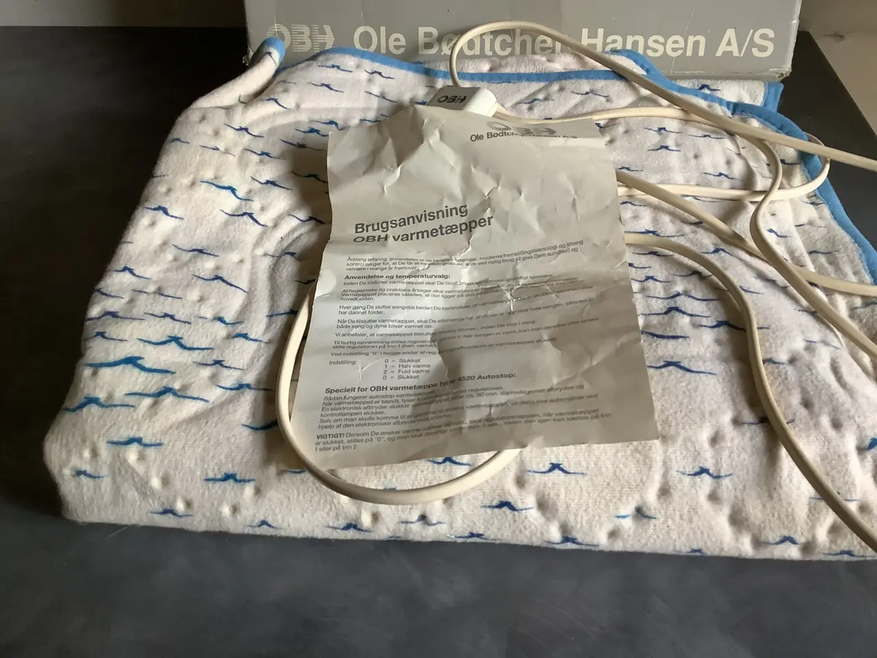 Billede 1 - OBH elektrisk varmetæppe