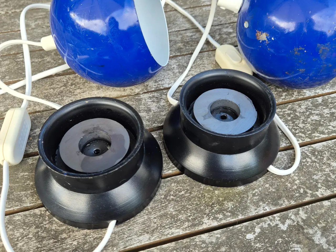Billede 9 - Rustikke magnetlamper i sjælden blå farve