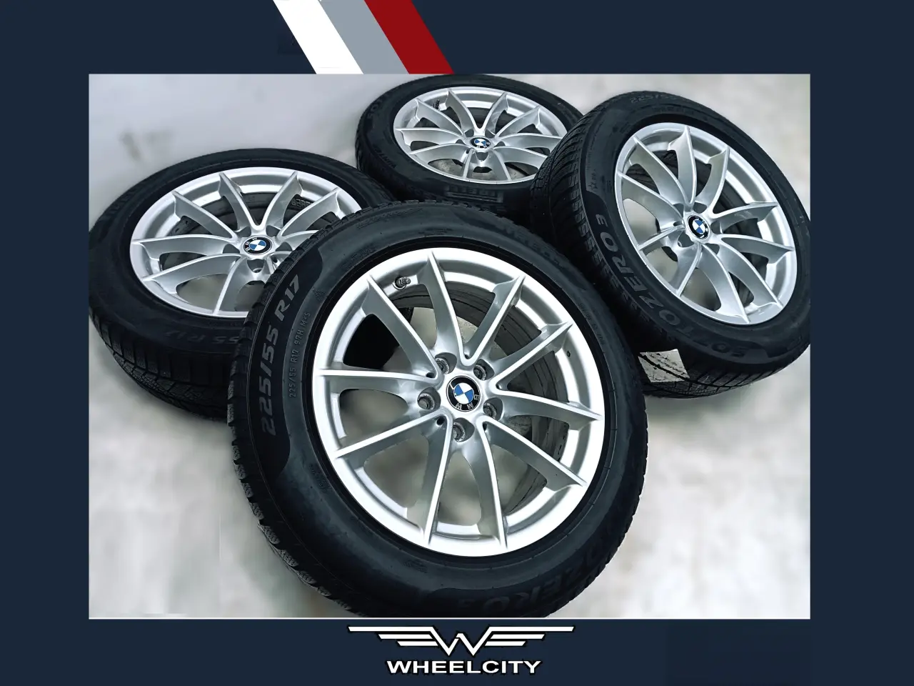 Billede 1 - 5x112 17" ET27 nav 66,6ø BMW vintersæt inkl.TPMS