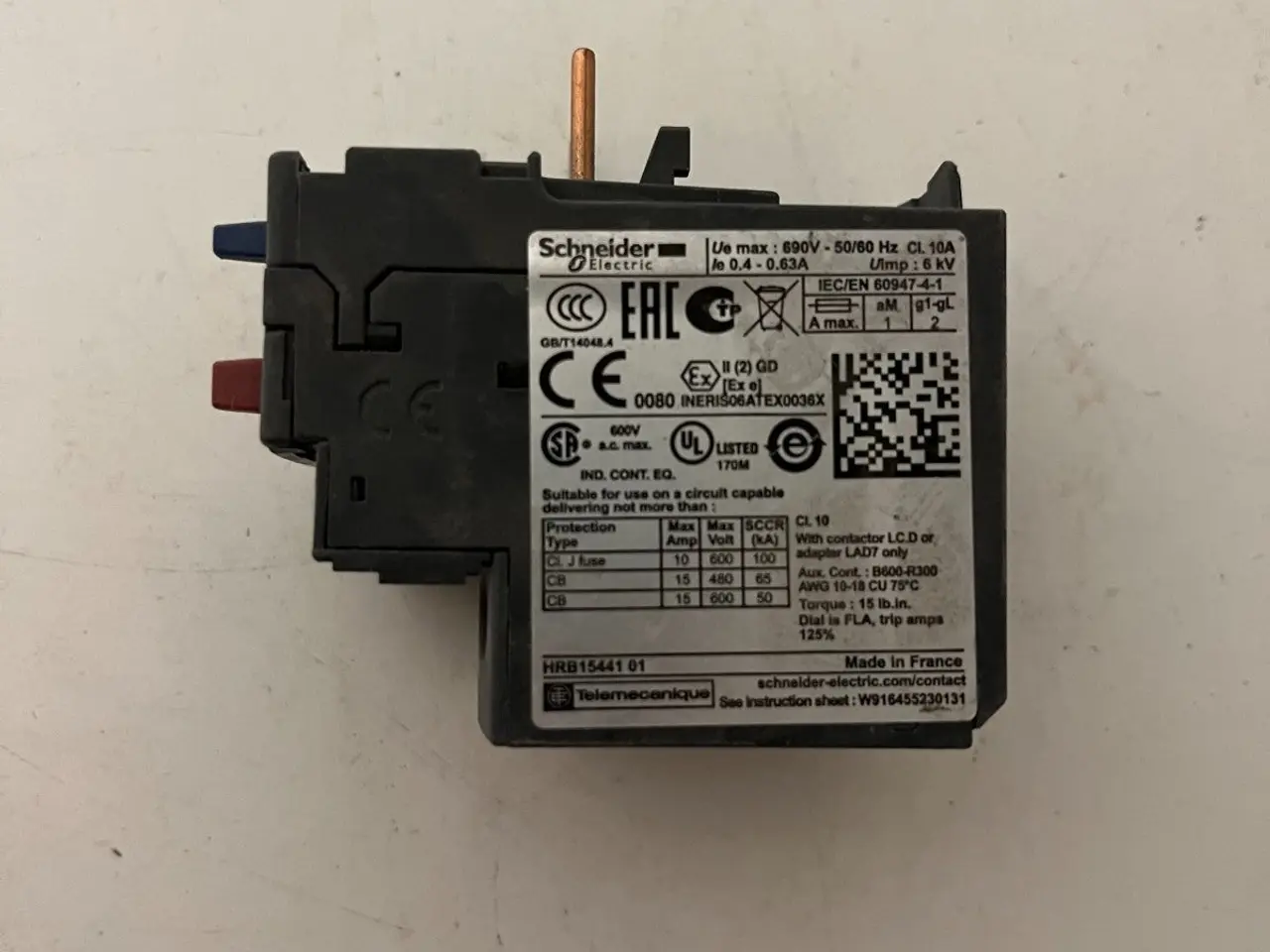 Billede 2 - Schneider Electric LRD04 TeSys Thermal Overload