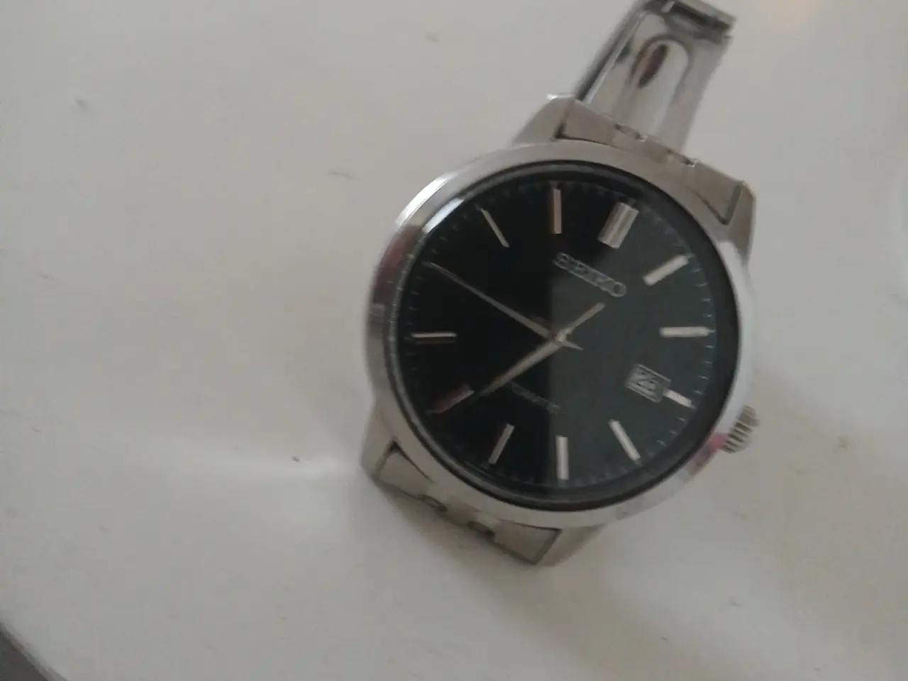 Billede 6 - Seiko herreur automatisk stål sort skive