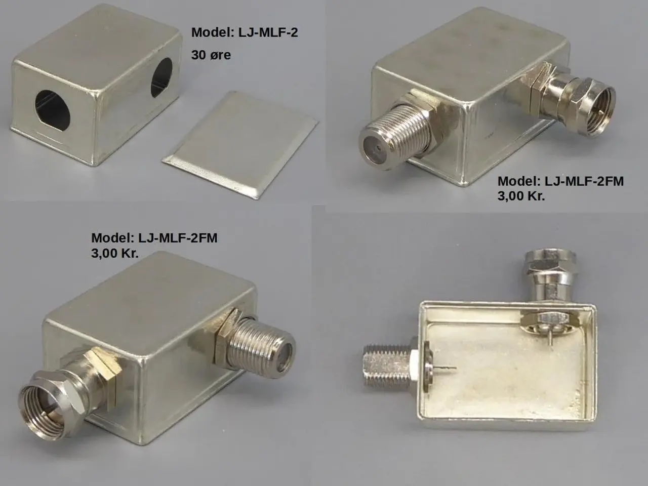 Billede 1 - ELEKTRONIK METAL ÆSKER & F-STIK.
