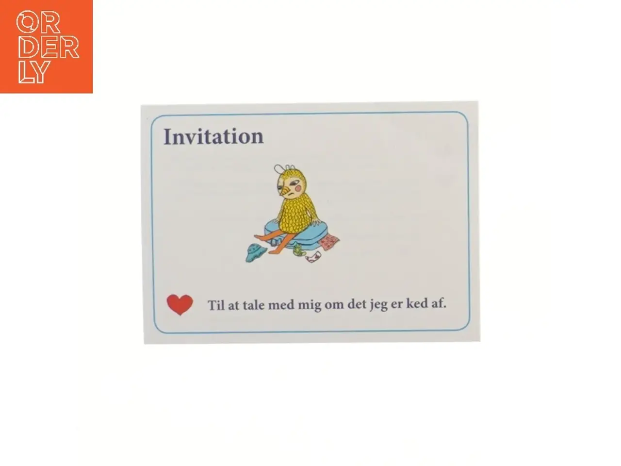 Billede 1 - Invitation kort med illustration (str. 15x10,5 cm)
