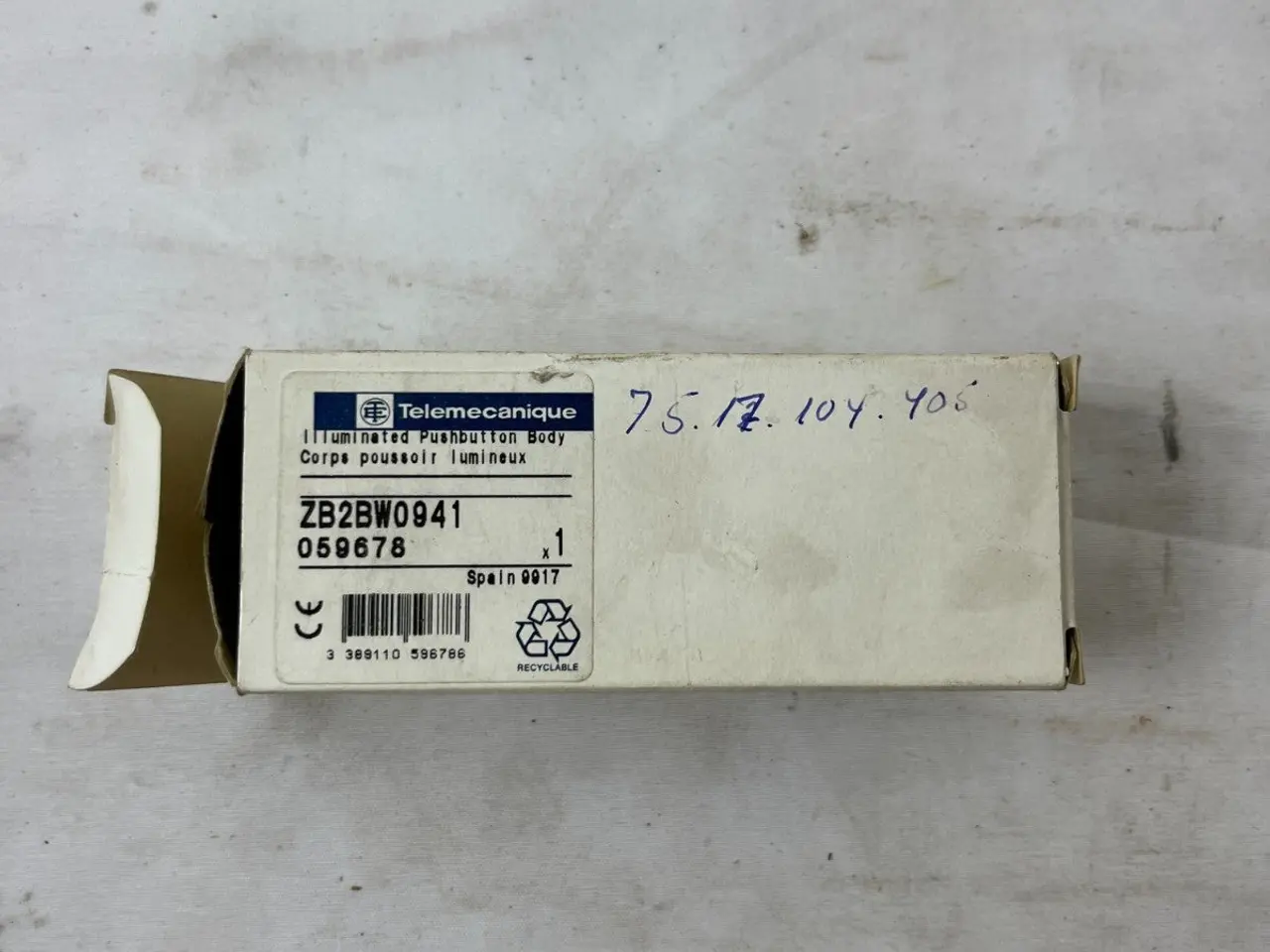 Billede 3 - Telemecanique ZB2BW0941 Illuminated Pushbutton 1NO