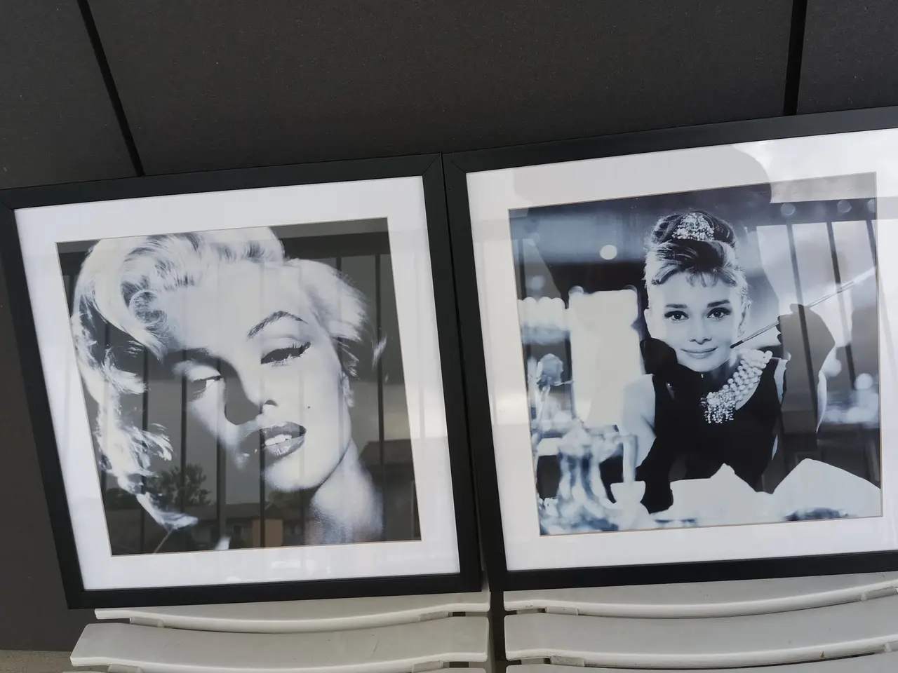 Billede 1 - 2 STORE FLOTTE BILLEDER 43X43 CM MARYLIN MONROE &