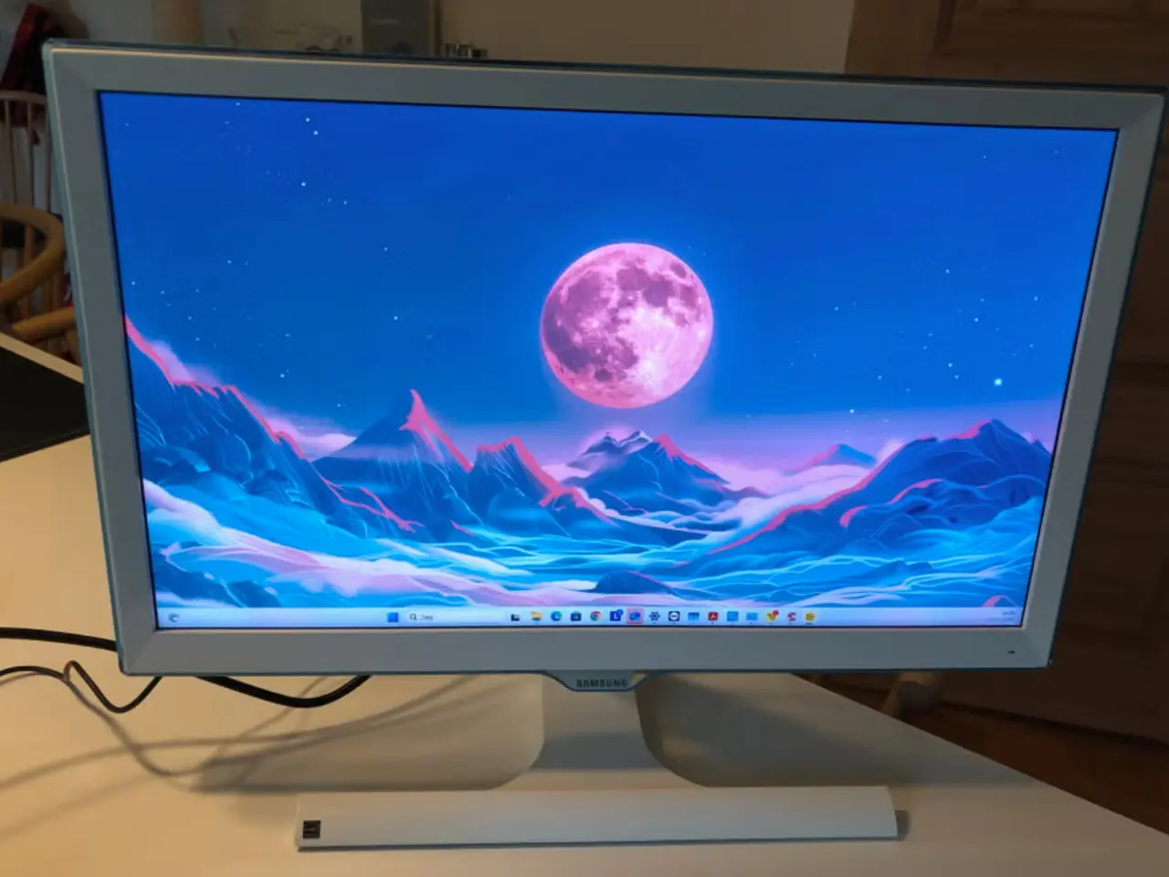 Billede 1 - Samsung 22 tommer skærm i hvid