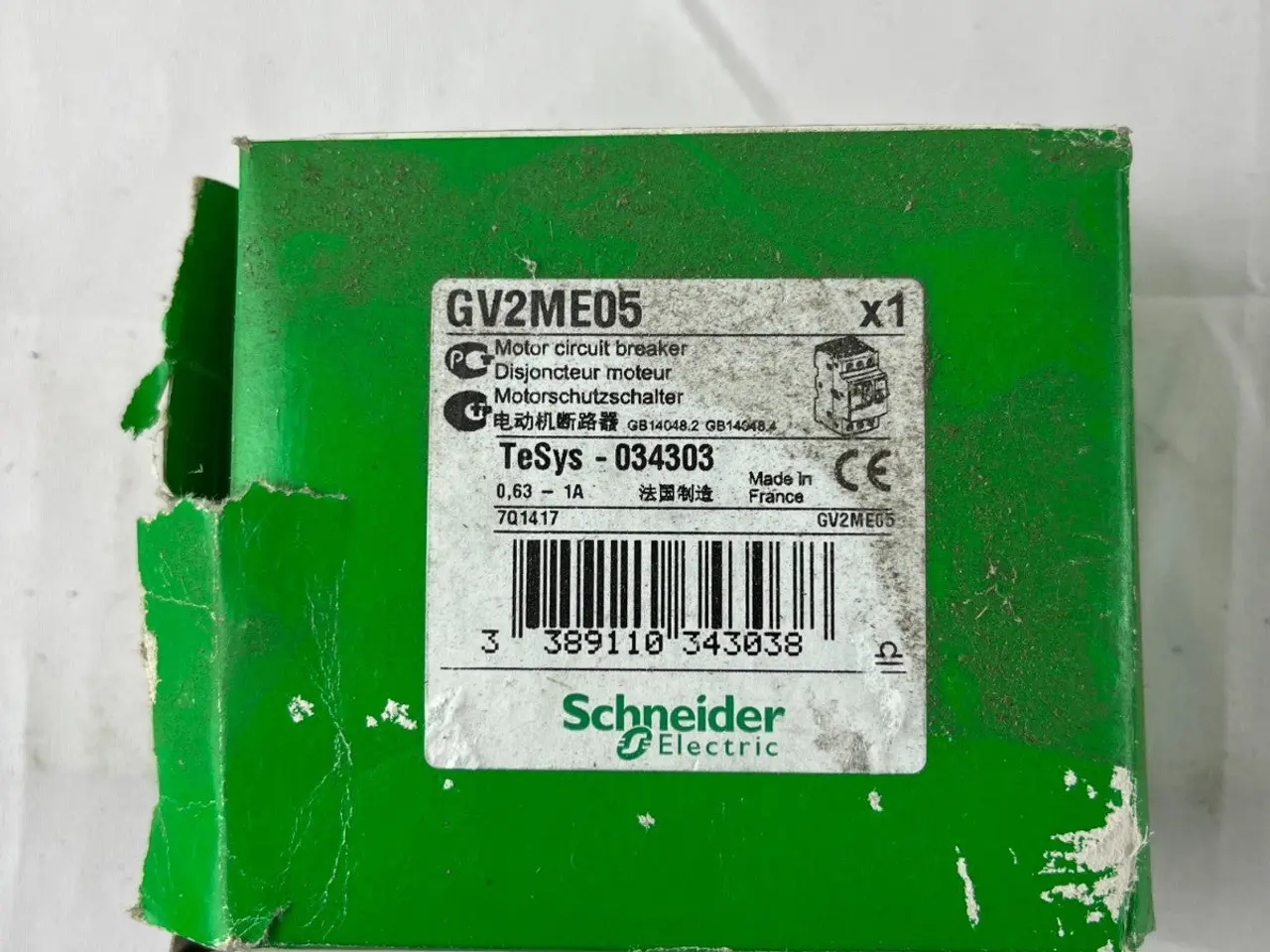 Billede 3 - Schneider Electric GV2ME05 TeSys Motor 0.63-1A 3P