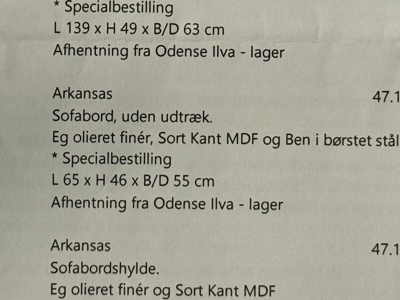 Billede 2 - Arkansas sofaborde olieret eg