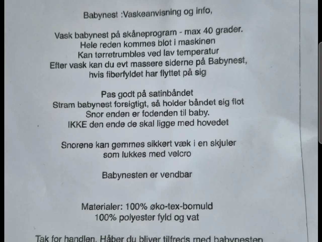 Billede 8 - Komplet pakke: Klassisk fletvugge på hjul m. babyn