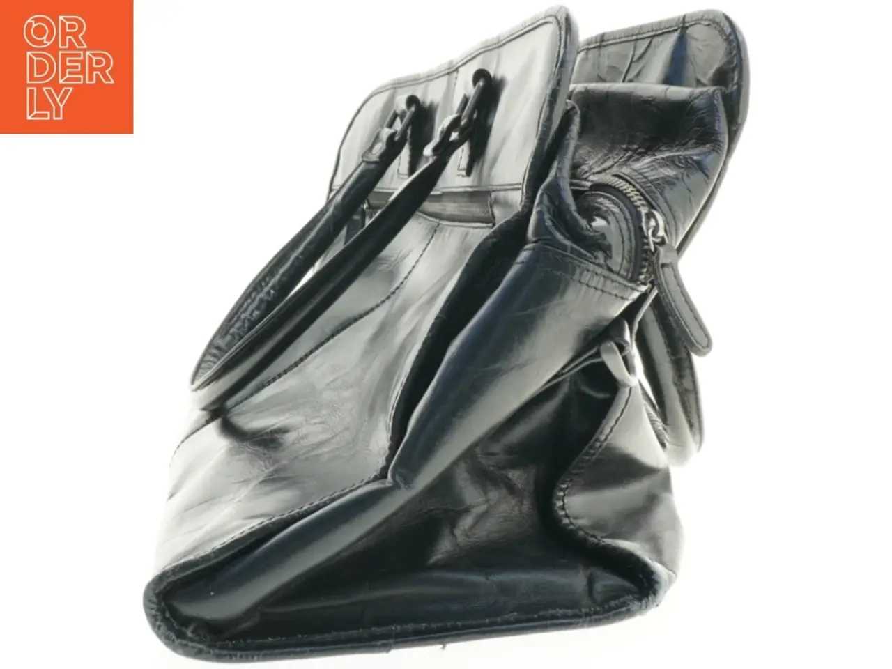 Billede 5 - Brugt sort skuldertaske (str. 55 x 20 cm)
