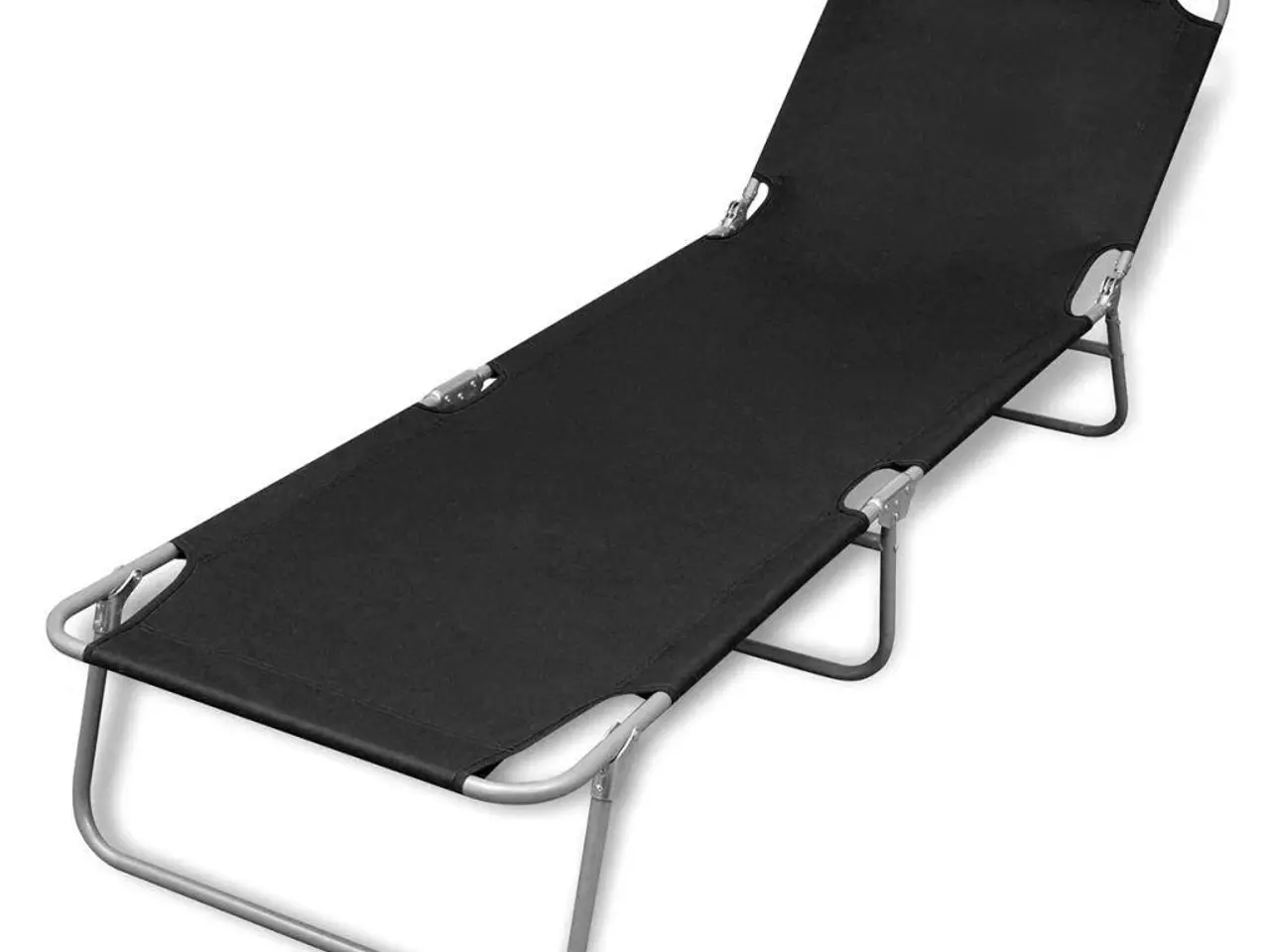 Billede 1 - Foldbar liggestol i pulverlakeret stål - sort