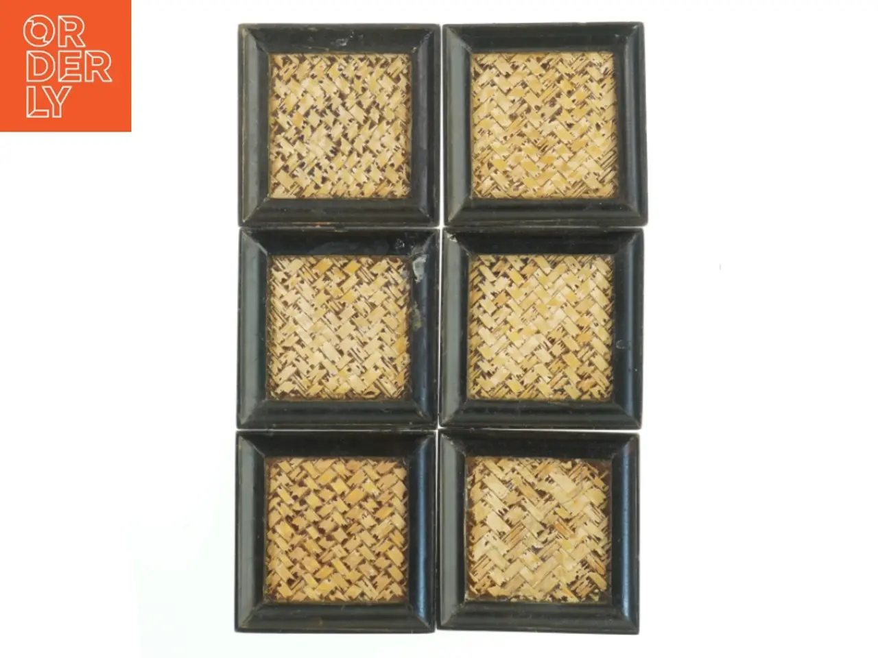 Billede 1 - Sæt med seks fletdekorerede bordskånere (str. 10x10 cm)