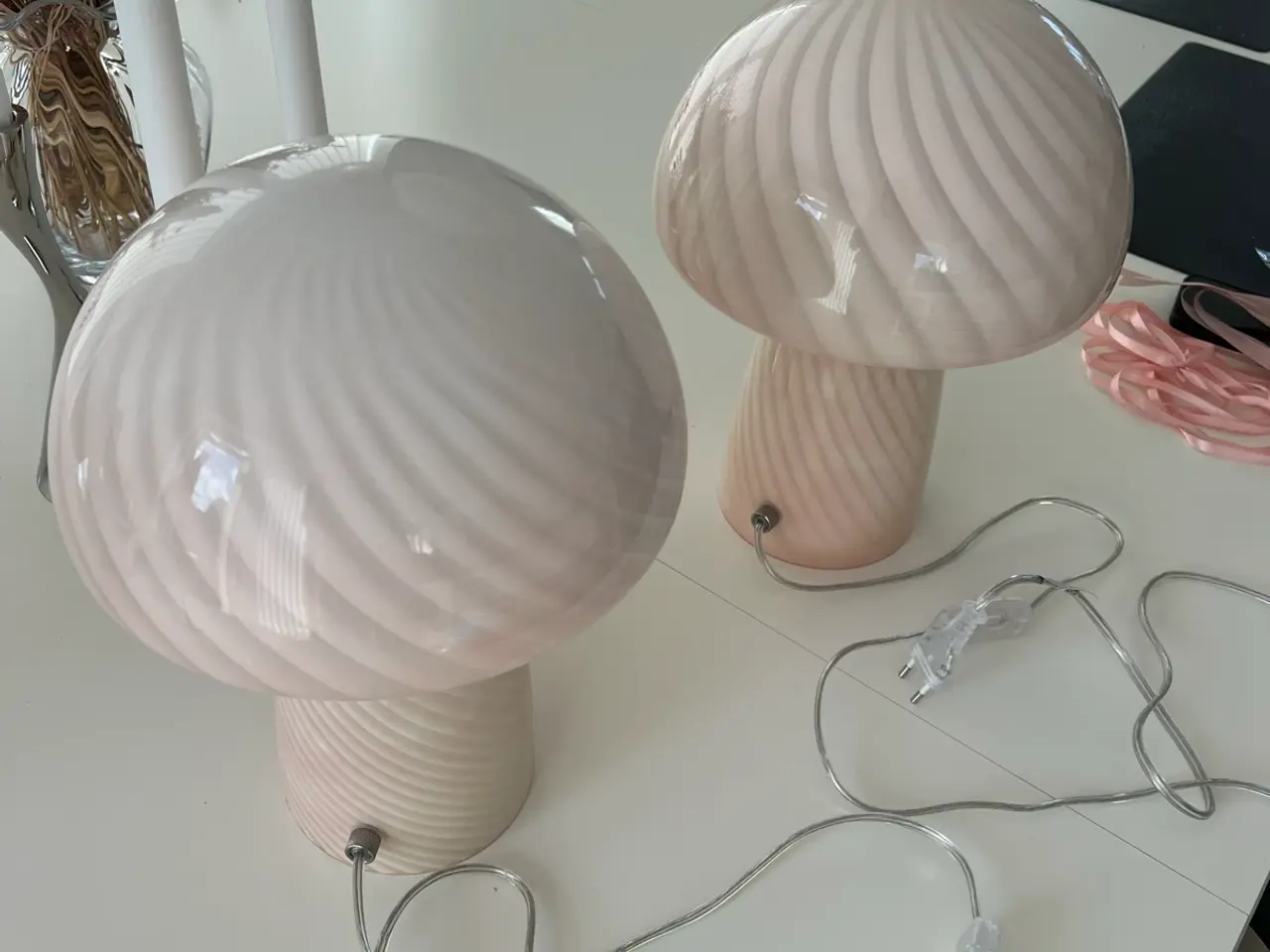 Billede 2 - Mushroom bordlamper rosa 2 stk