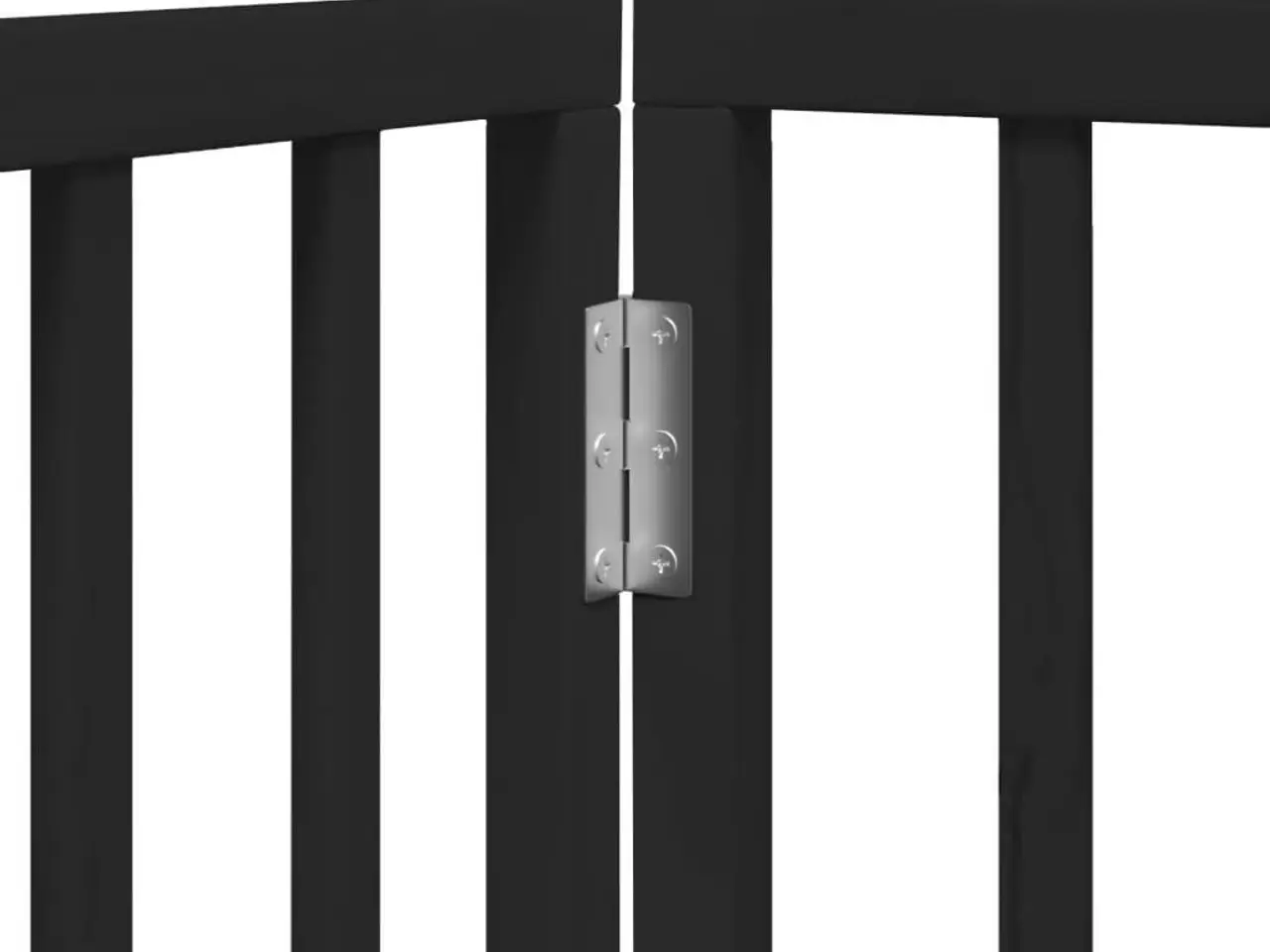 Billede 8 - Hundelåge med 3 paneler - 150 cm foldbar i poppeltræ, sort