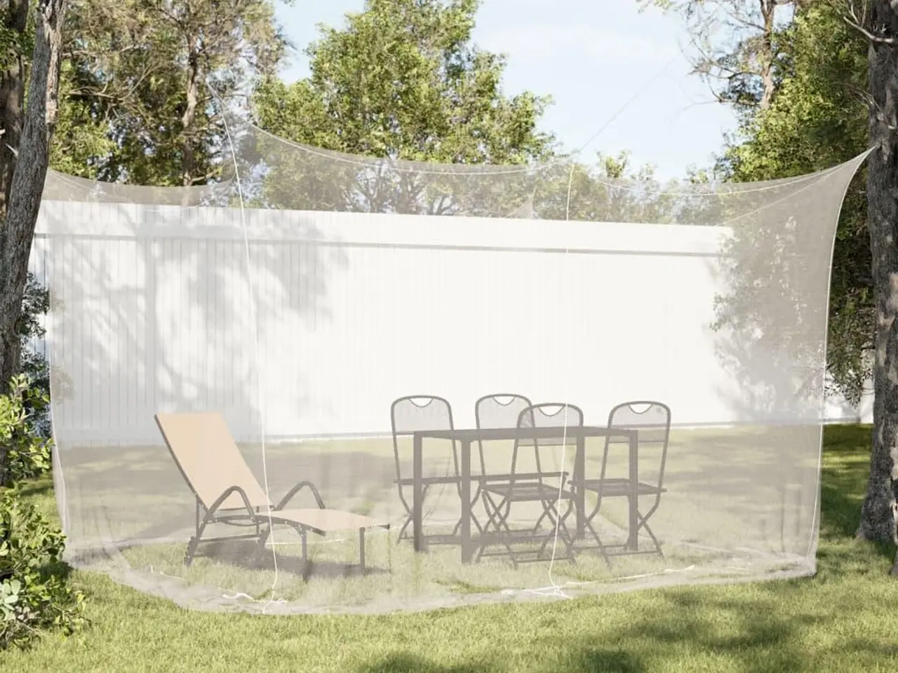 Billede 1 - Myggenet til udendørs brug 220 mesh - hvid 300 x 300 x 250 cm