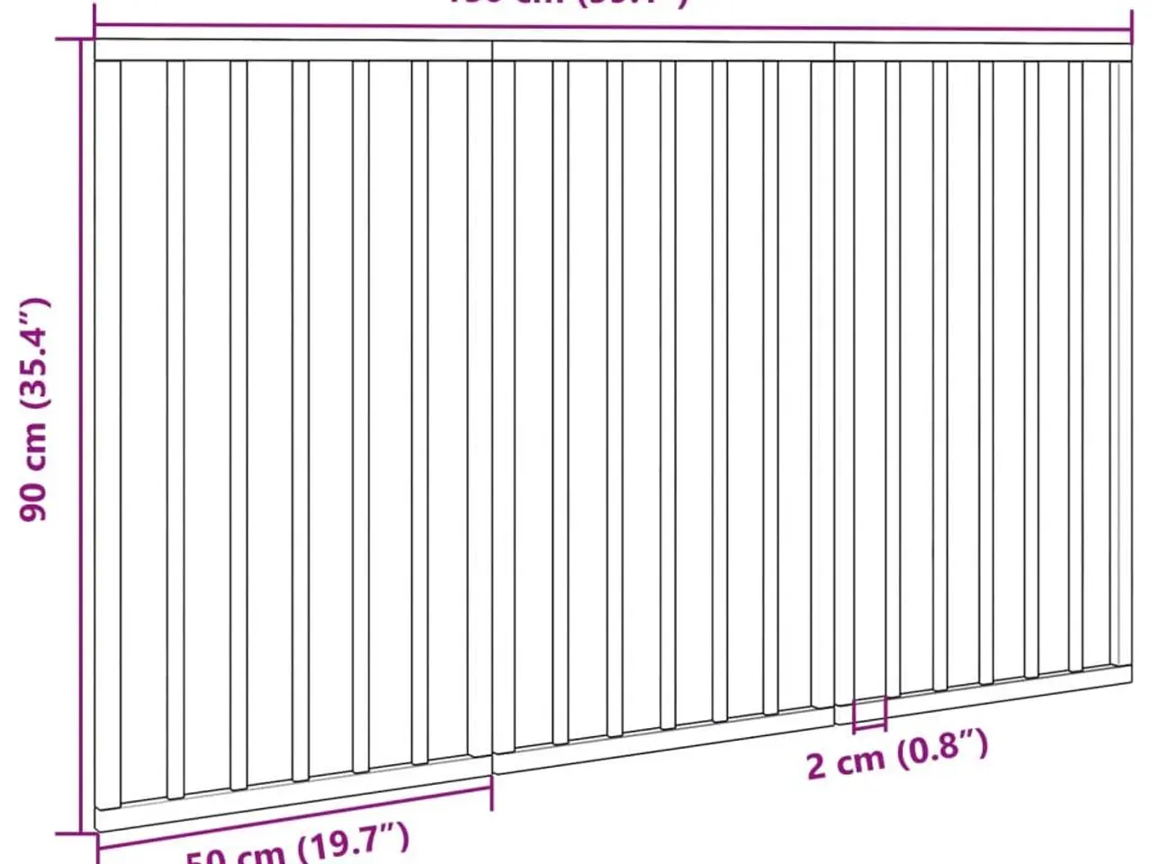 Billede 8 - Hundegitter foldbart 3 paneler 150 cm poppeltræ