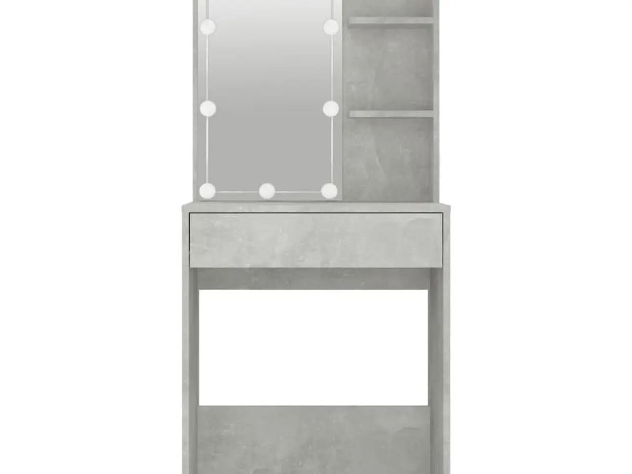 Billede 5 - Makeupbord med LED-lys 60×40×140 cm - betongrå