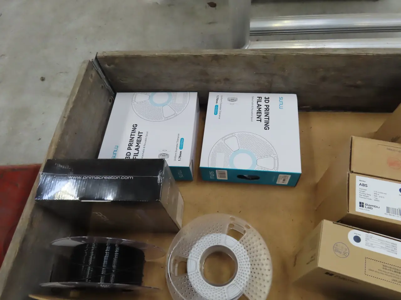 Billede 7 - Palle med div. varelager til 3D Printer BAMBU LAB ABS, SUNLU