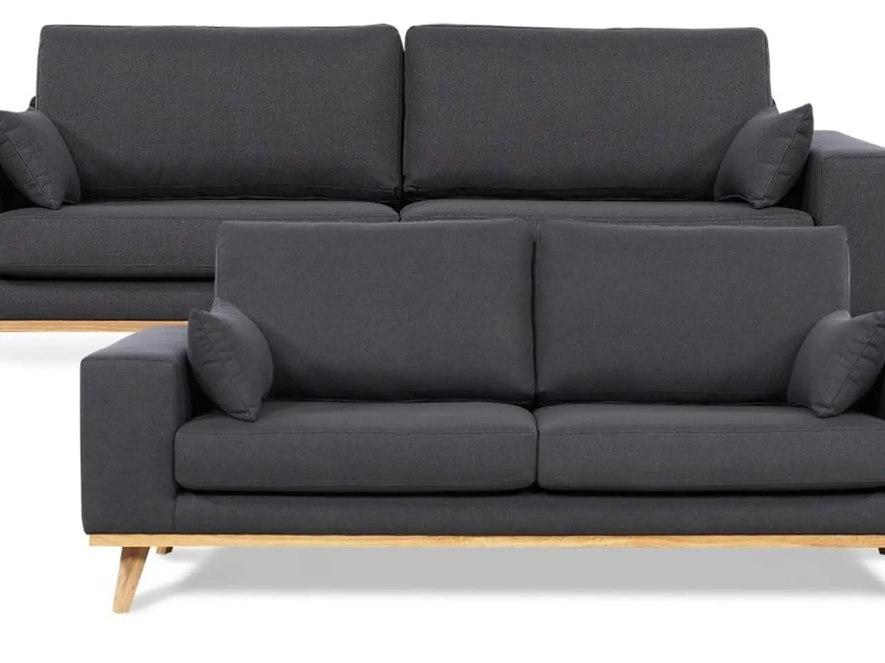 Billede 1 - Sofasæt 3+2 pers. - koksgrå