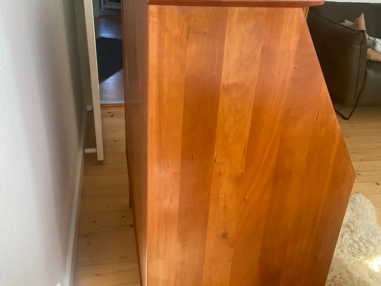 Billede 3 - Teak rulle skrivebord / sekretær – komplet låger