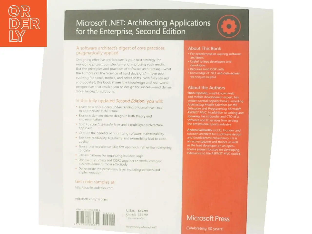 Billede 3 - Microsoft.NET architecting applications for the enterprise af Andrea Saltarello (Bog)