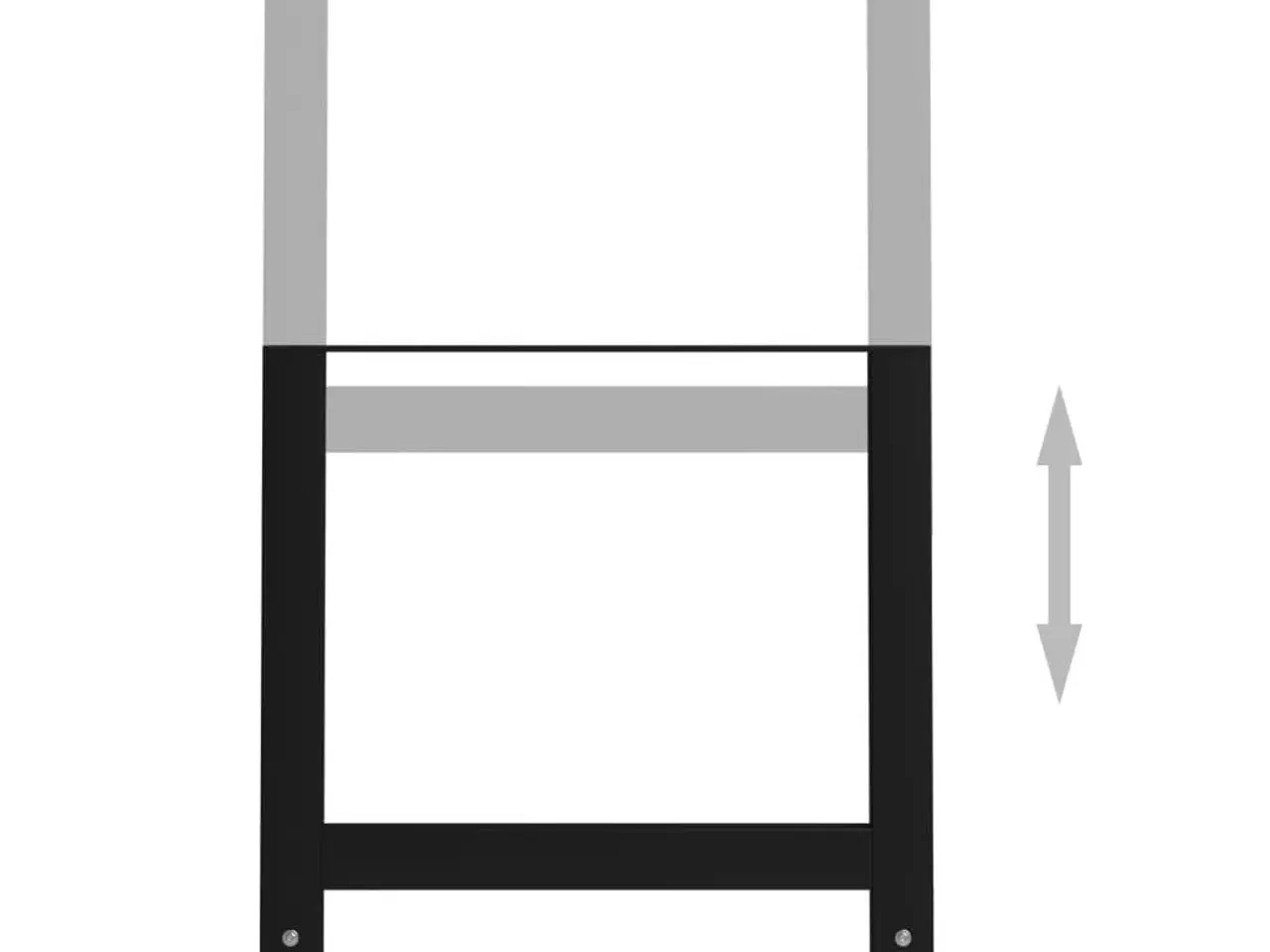 Billede 5 - Arbejdsbænkstel 2 stk. 55 x 69-95,5 cm - sort