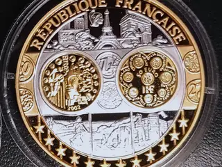 SØLV 20g .999Ag 24 KARAT FORGYLDT FRANCE FRANKRIG