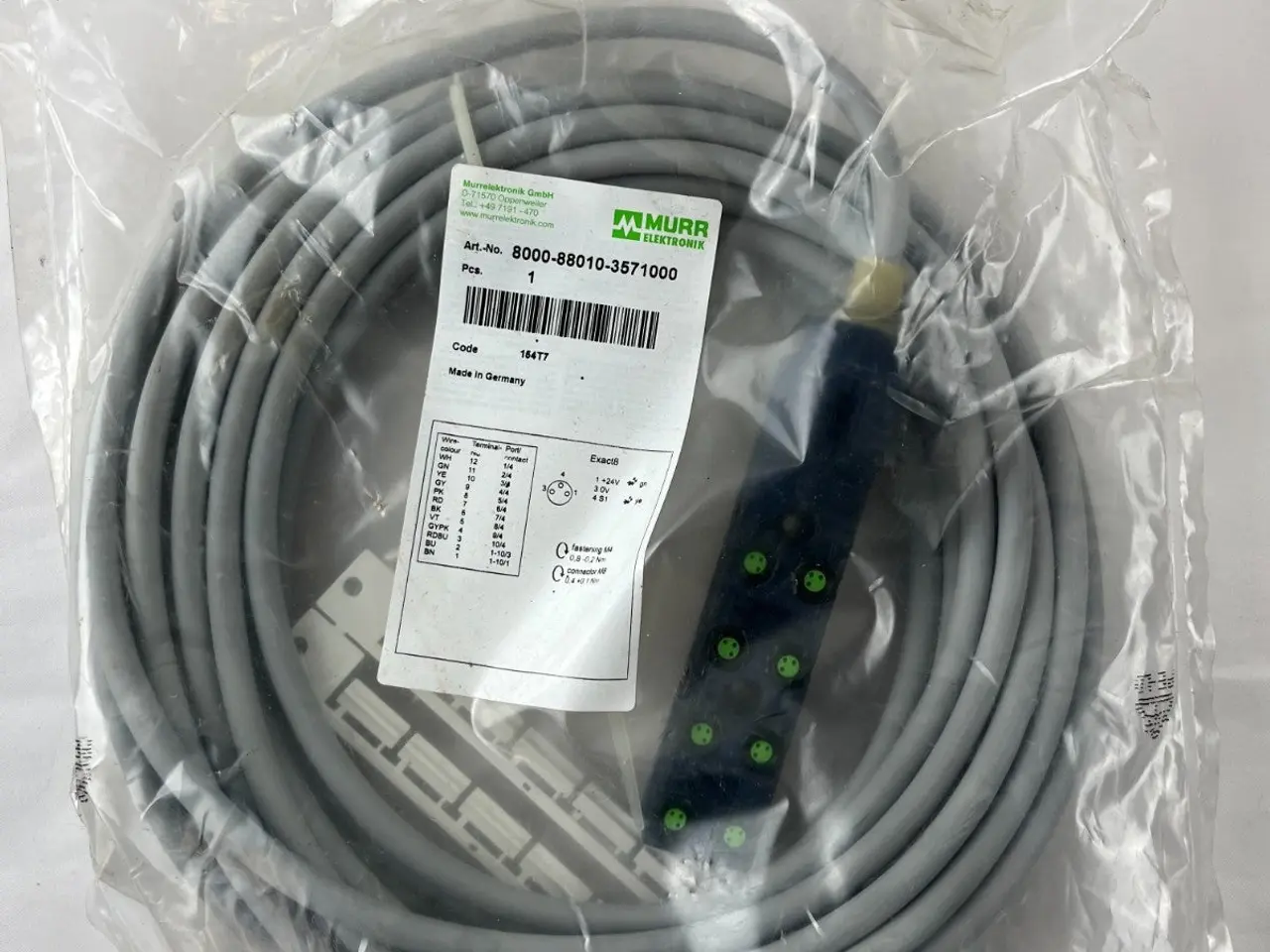 Billede 3 - Murr Elektronik 8000-88010-3571000 Exact8 M8 kabel