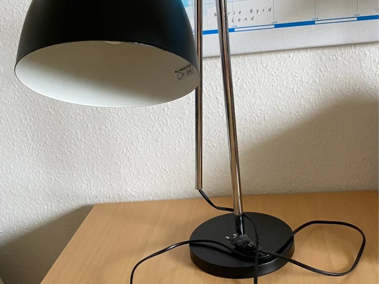 Billede 6 - Sort/krom bordlampe - skrivebordslampe,