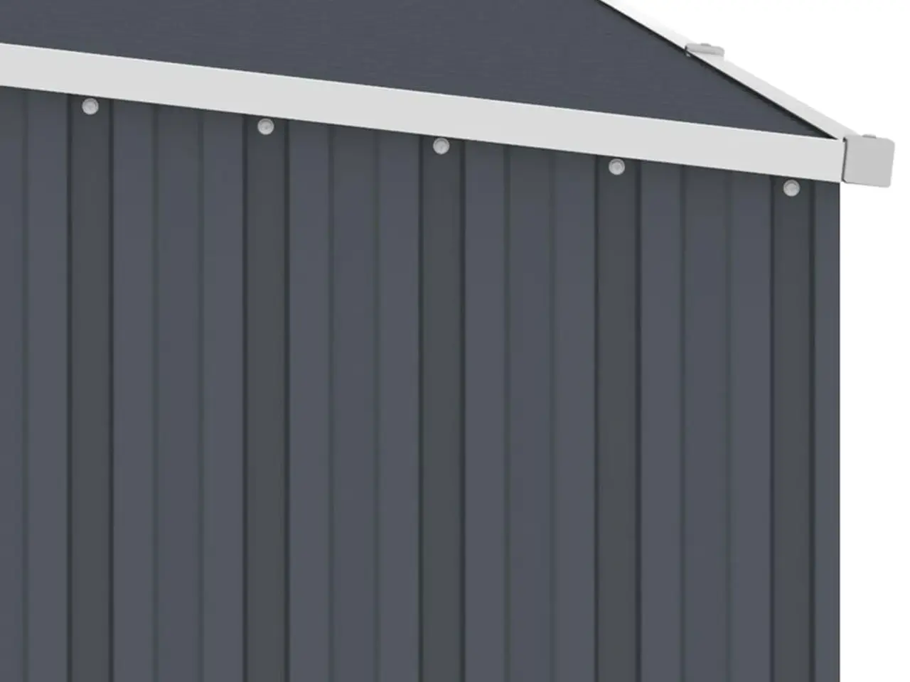 Billede 6 - Brændeskur 245×98×159 cm i galvaniseret stål - antracitgrå