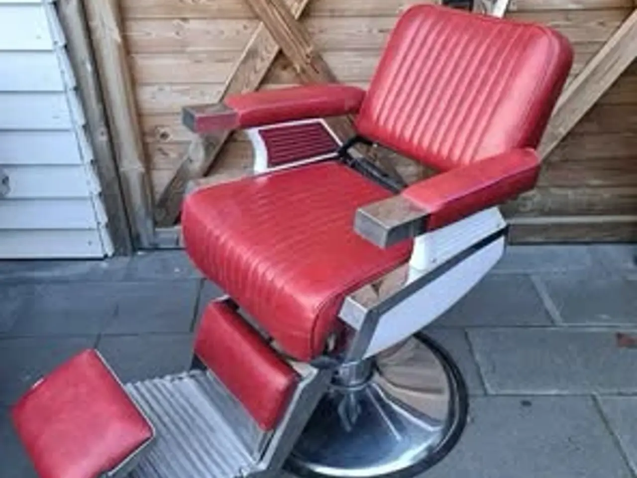 Billede 6 - Barberstol Rød