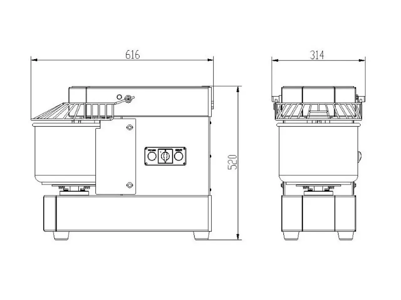 Billede 2 - Dejmaskine 10 liter – 4 kg dej – 230 V
