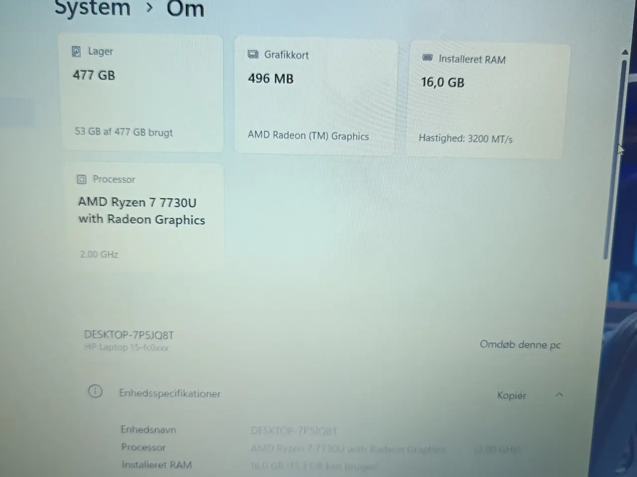 Billede 3 - Ryzen 7 16/512 15,6" bærbar computer