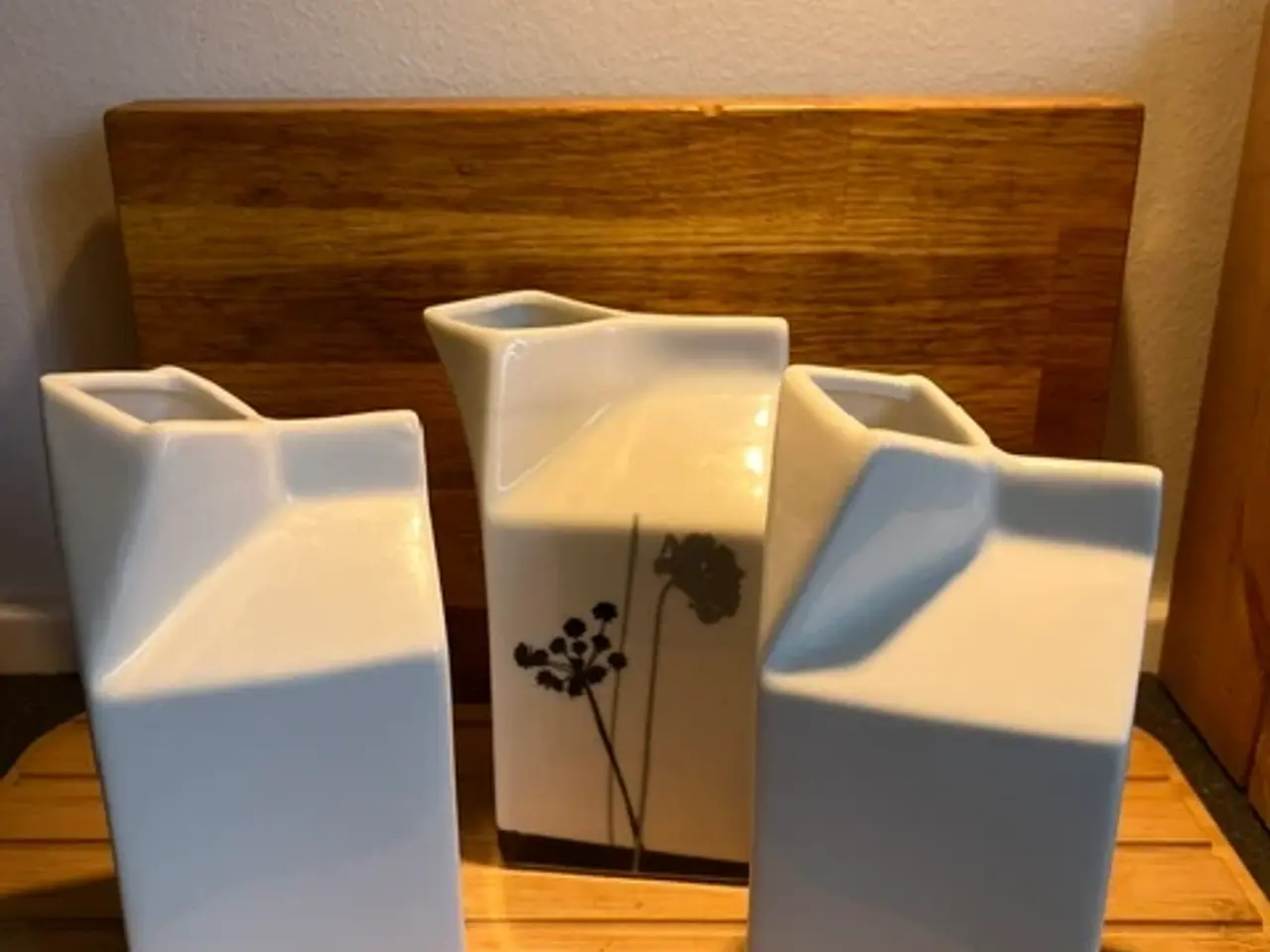 Billede 2 - Vase-trio 2 Seletti & 1 Zone - ½ liter mælkekarton