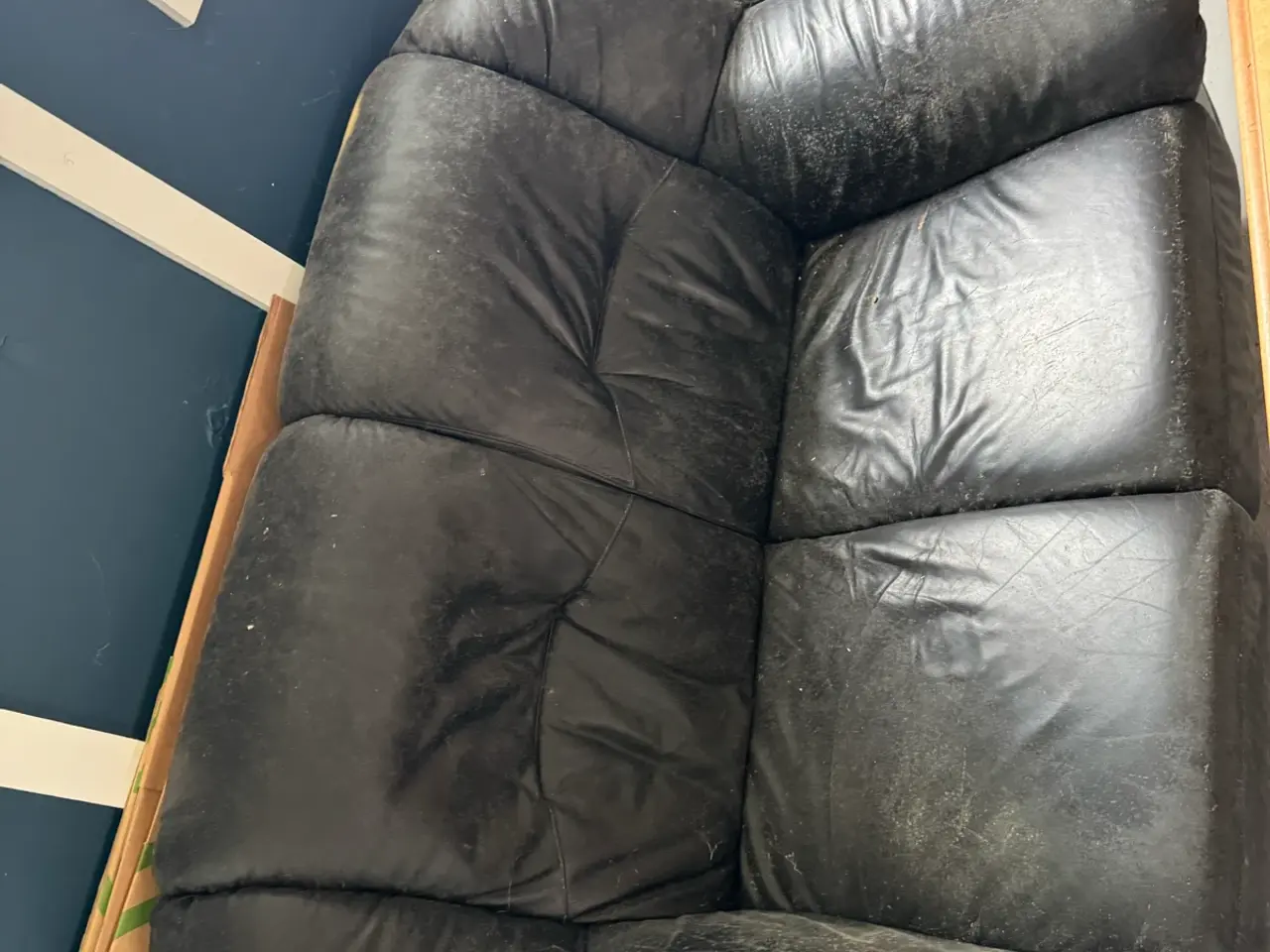 Billede 1 - To pers. Læder sofa