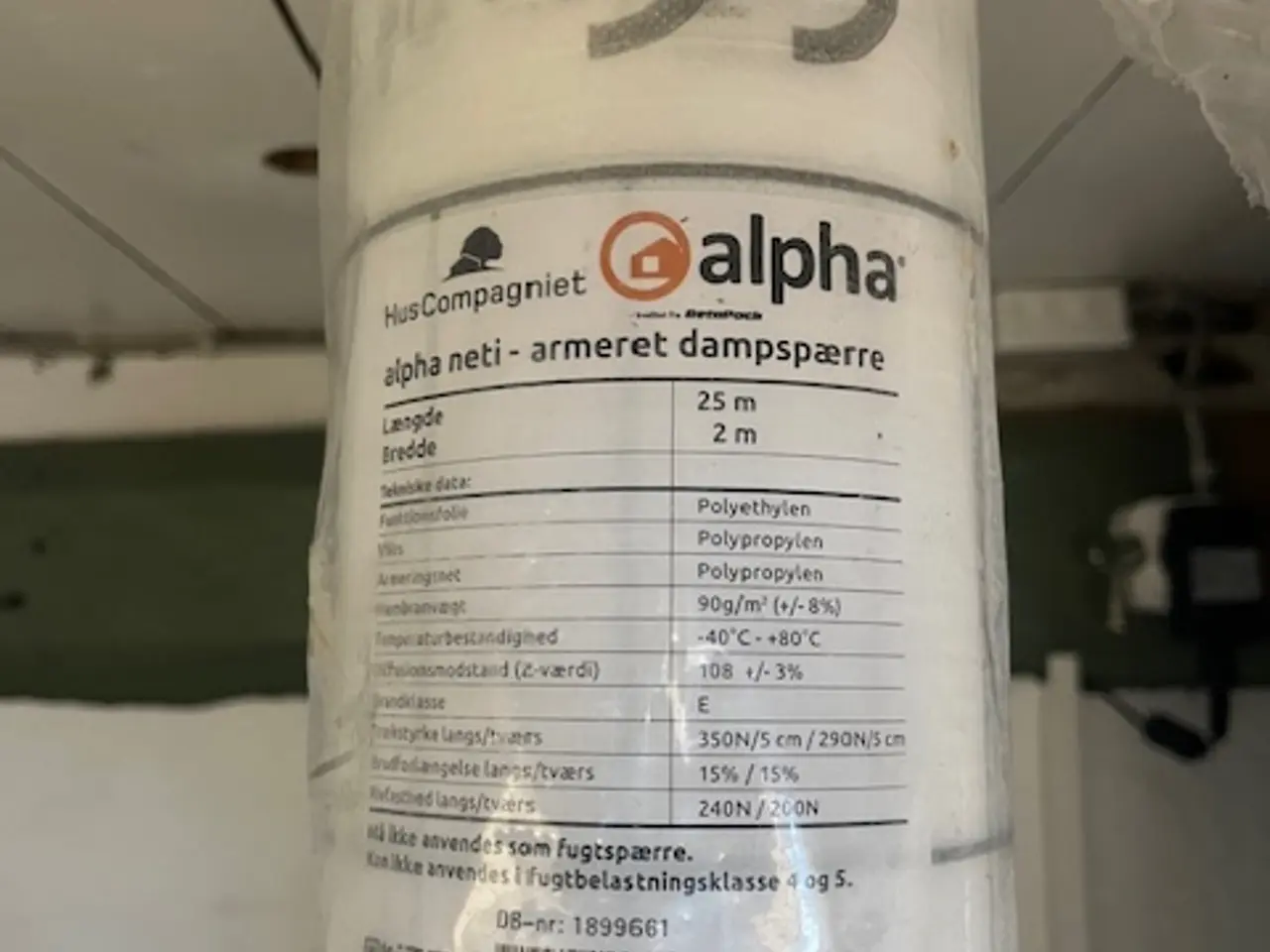 Billede 1 - Dampspærre 25x 2 m ny