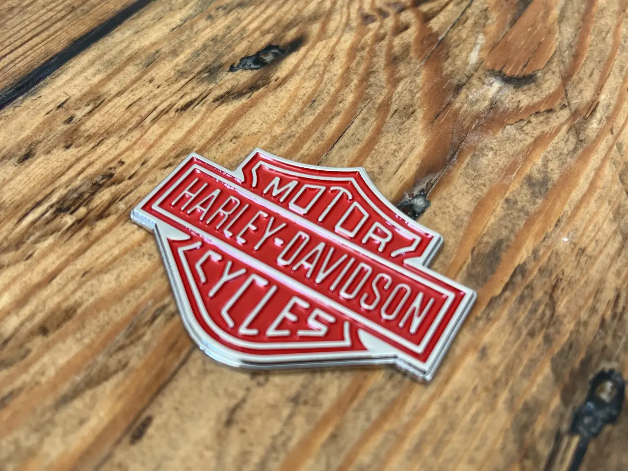 Billede 2 - Metal emblem med Harley-Davidson